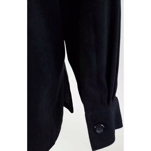 Talbots~Women's Size S~Black Light Jacket Shirt Buttons Front Stretch Top. - Picture 6 of 10